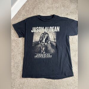 Jason Aldean Shirt Highway Desperado Tour Concert Tee Black Double Sided Medium